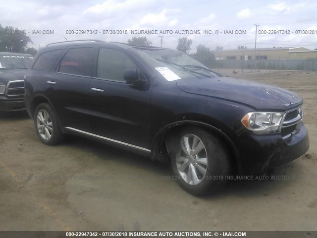 1C4SDJDT9DC689824 - 2013 DODGE DURANGO CREW BLACK photo 1