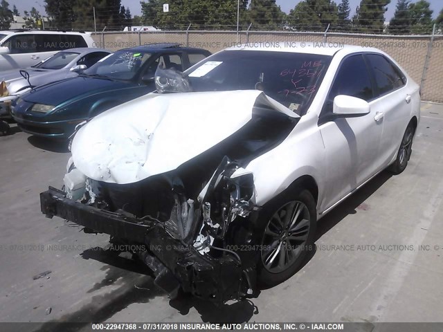 4T1BF1FK1FU891998 - 2015 TOYOTA CAMRY LE/XLE/SE/XSE WHITE photo 2