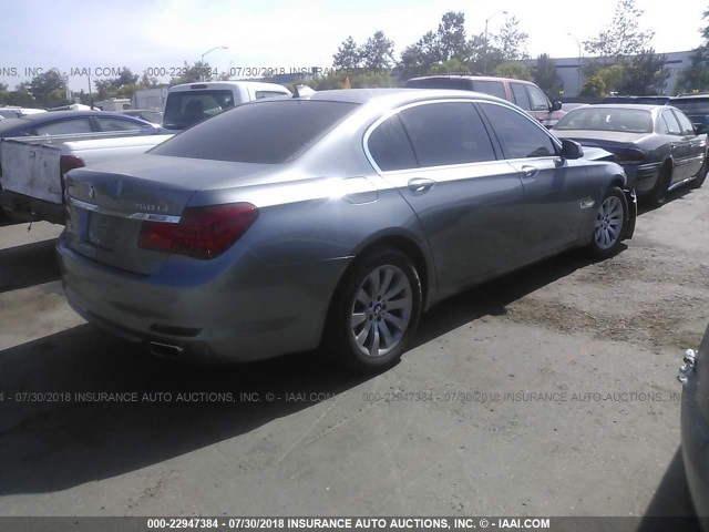 WBAKC8C50AC430162 - 2010 BMW 750 LI/XDRIVE GRAY photo 4