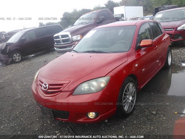 JM1BK143951308623 - 2005 MAZDA 3 HATCHBACK RED photo 2