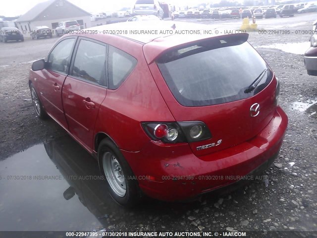 JM1BK143951308623 - 2005 MAZDA 3 HATCHBACK RED photo 3