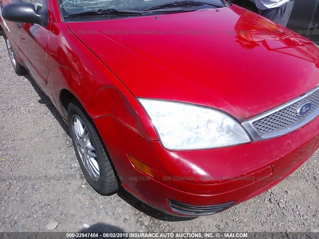 1FAFP34N77W131470 - 2007 FORD FOCUS ZX4/S/SE/SES RED photo 6