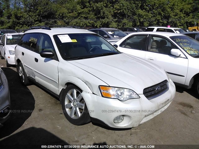 4S4BP61C477324758 - 2007 SUBARU LEGACY OUTBACK 2.5I WHITE photo 1