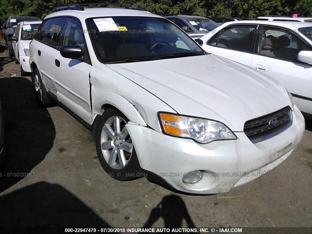 4S4BP61C477324758 - 2007 SUBARU LEGACY OUTBACK 2.5I WHITE photo 6