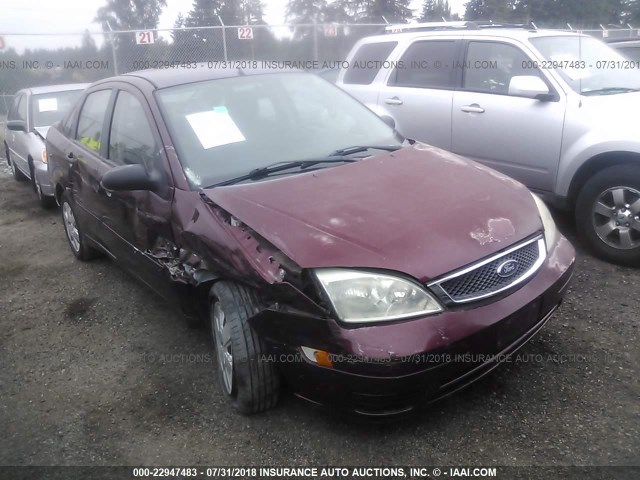 1FAFP34N67W310079 - 2007 FORD FOCUS ZX4/S/SE/SES MAROON photo 1