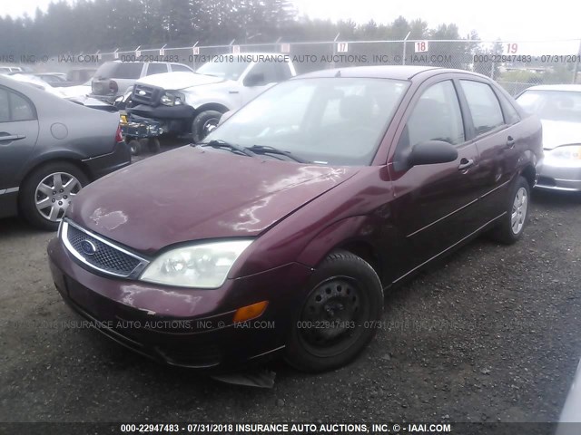 1FAFP34N67W310079 - 2007 FORD FOCUS ZX4/S/SE/SES MAROON photo 2