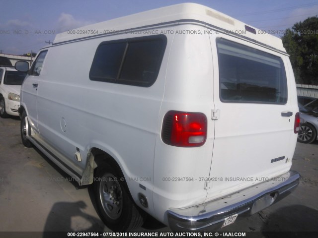 2B6JB21Y1WK163265 - 1998 DODGE RAM VAN B2500 WHITE photo 3