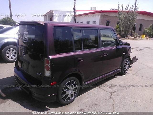 JTLKT334750174899 - 2005 TOYOTA SCION XB Púrpura foto 4