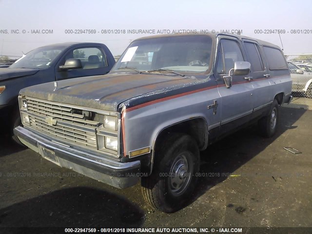 1G8GK26J8EF171498 - 1984 CHEVROLET SUBURBAN K2 GRAY photo 2