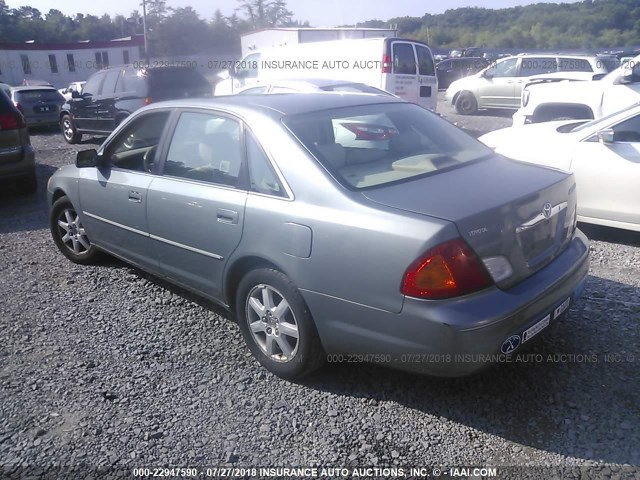 4T1BF28B12U229836 - 2002 TOYOTA AVALON XL/XLS GREEN photo 3