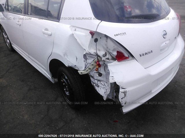 3N1BC1CP4BL517809 - 2011 NISSAN VERSA S/SL WHITE photo 6