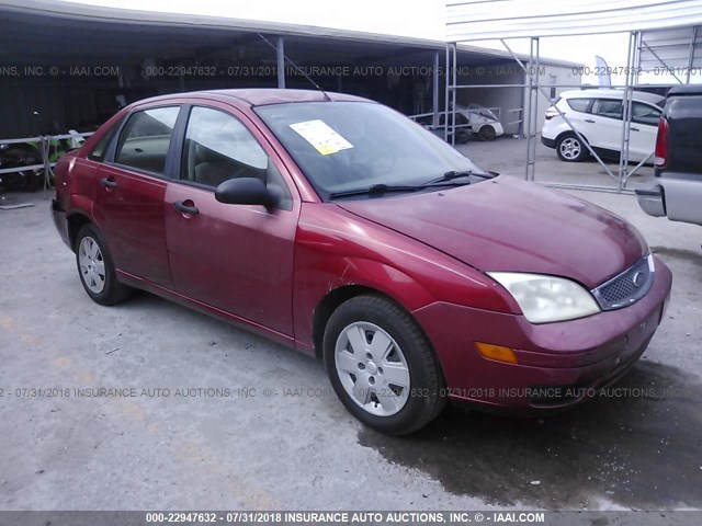 1FAFP34N15W139299 - 2005 FORD FOCUS ZX4 RED photo 1
