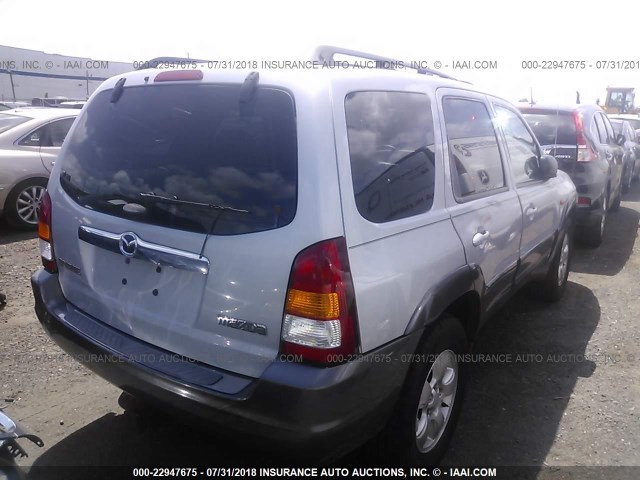 4F2CZ961X4KM02240 - 2004 MAZDA TRIBUTE ES SILVER photo 4