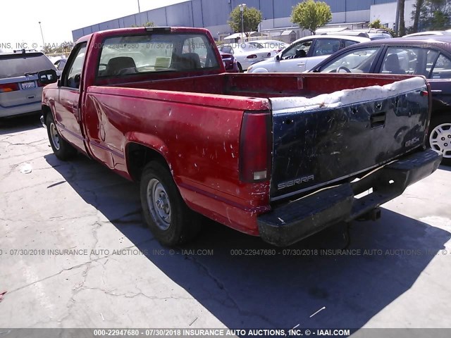 1GTEC14H2SE538675 - 1995 GMC SIERRA C1500 RED photo 3