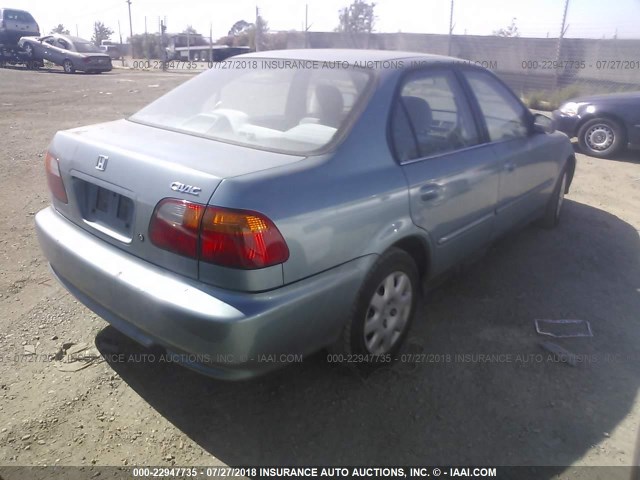 2HGEJ6613YH601126 - 2000 HONDA CIVIC SE Light Blue photo 4