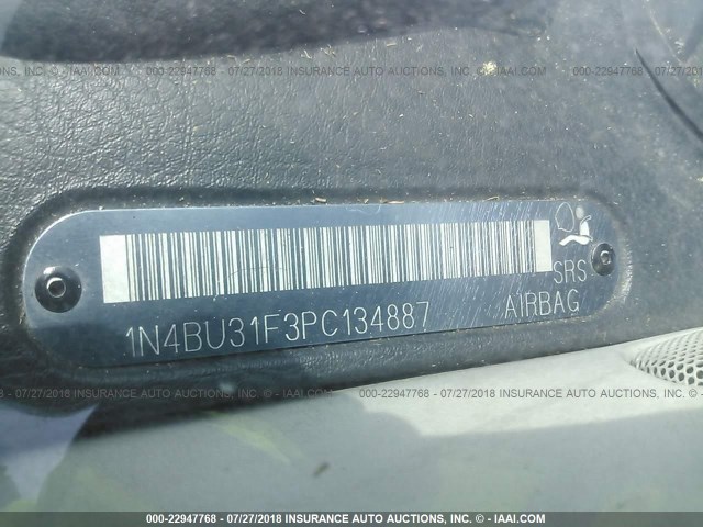 1N4BU31F3PC134887 - 1993 NISSAN ALTIMA XE/GXE/SE/GLE BLACK photo 9