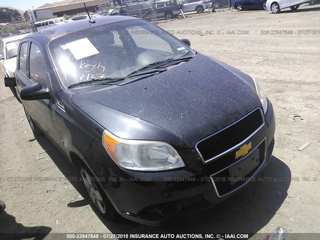 KL1TD66E59B606975 - 2009 CHEVROLET AVEO LS/LT BLACK photo 1