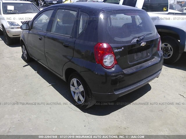 KL1TD66E59B606975 - 2009 CHEVROLET AVEO LS/LT 黑色 照片 3