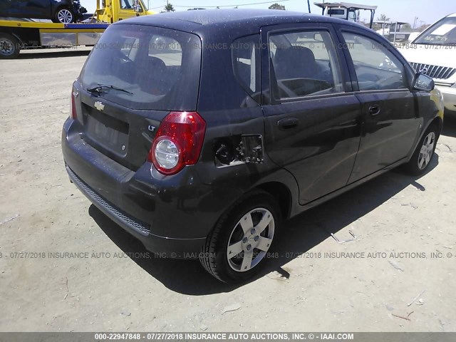 KL1TD66E59B606975 - 2009 CHEVROLET AVEO LS/LT 黑色 照片 4