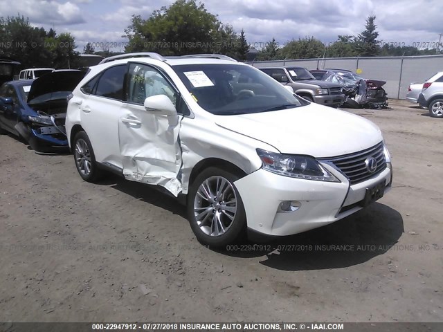 JTJBC1BA0E2452566 - 2014 LEXUS RX 450 WHITE photo 1