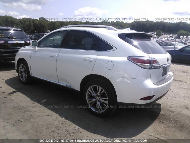 JTJBC1BA0E2452566 - 2014 LEXUS RX 450 WHITE photo 3