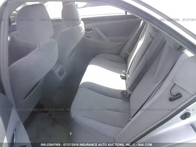 JTNBE46K183143491 - 2008 TOYOTA CAMRY CE/LE/XLE/SE SILVER photo 8