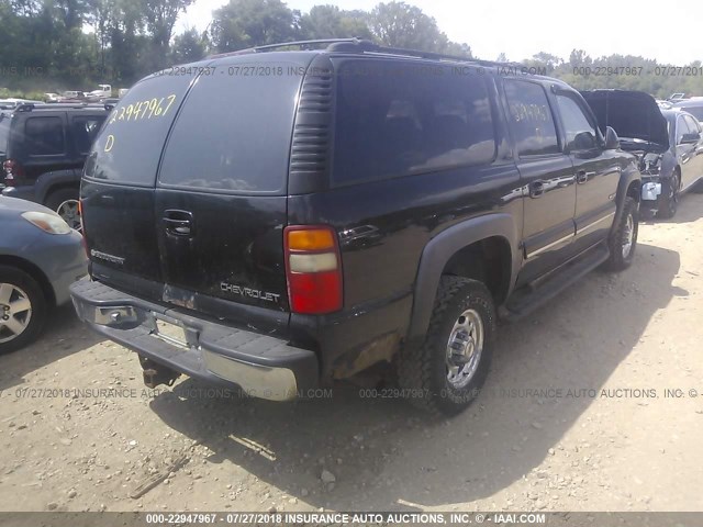 3GNGK26U81G118610 - 2001 CHEVROLET SUBURBAN K2500 BLACK photo 4