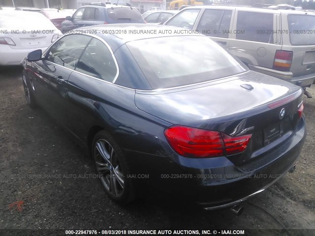 WBA3T7C53F5A36667 - 2015 BMW 435 XI BLUE photo 3