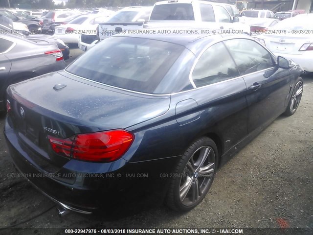 WBA3T7C53F5A36667 - 2015 BMW 435 XI BLUE photo 4