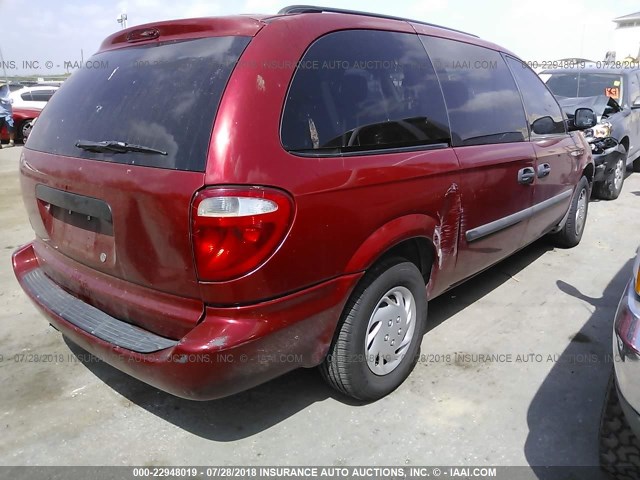 1D4GP24R56B617263 - 2006 DODGE GRAND CARAVAN SE MAROON photo 4