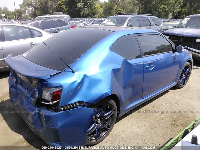 JTKJF5C78F3090863 - 2015 TOYOTA SCION TC 蓝色 照片 4