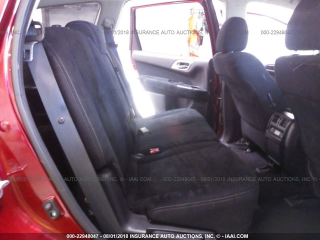 5N1AR2MM9EC694837 - 2014 NISSAN PATHFINDER S/SV/SL/PLATINUM RED photo 8