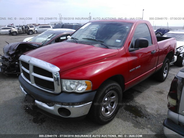 1D7HA16K74J296493 - 2004 DODGE RAM 1500 ST RED photo 2