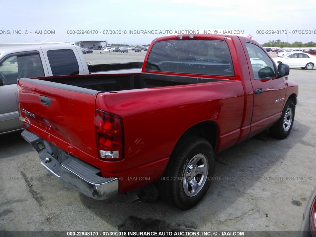 1D7HA16K74J296493 - 2004 DODGE RAM 1500 ST RED photo 4