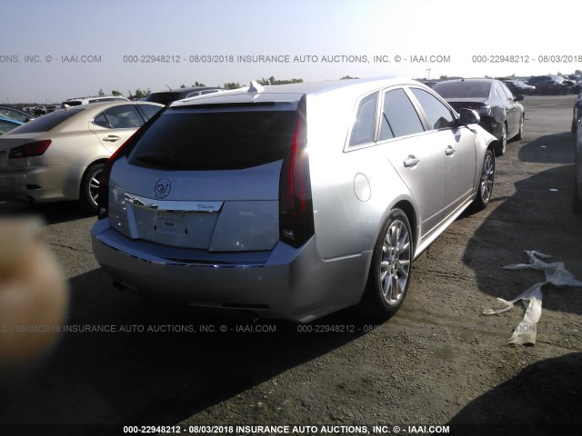 1G6DP8EV2A0100038 - 2010 CADILLAC CTS PREMIUM COLLECTION SILVER photo 4