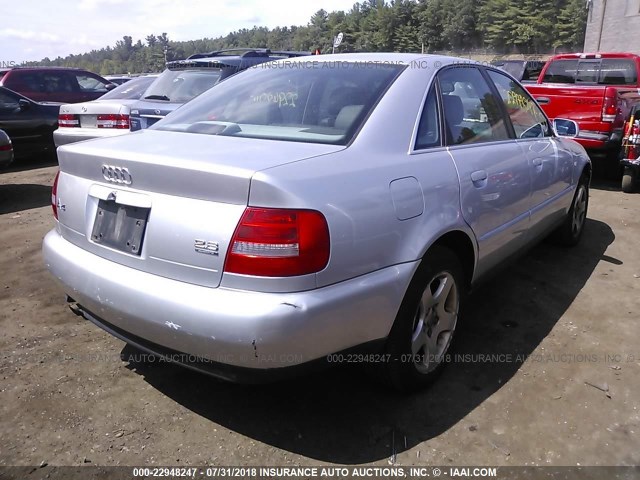 WAUED28D7XA268509 - 1999 AUDI A4 2.8 QUATTRO SILVER photo 4