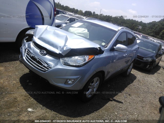 KM8JU3AC7DU584765 - 2013 HYUNDAI TUCSON GLS/LIMITED BLUE photo 2