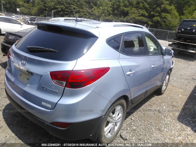 KM8JU3AC7DU584765 - 2013 HYUNDAI TUCSON GLS/LIMITED 蓝色 照片 4