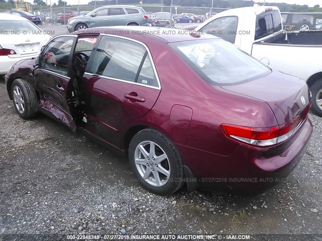 1HGCM66544A050988 - 2004 HONDA ACCORD EX MAROON photo 3