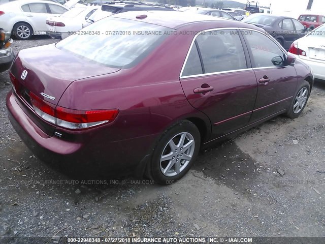 1HGCM66544A050988 - 2004 HONDA ACCORD EX MAROON photo 4