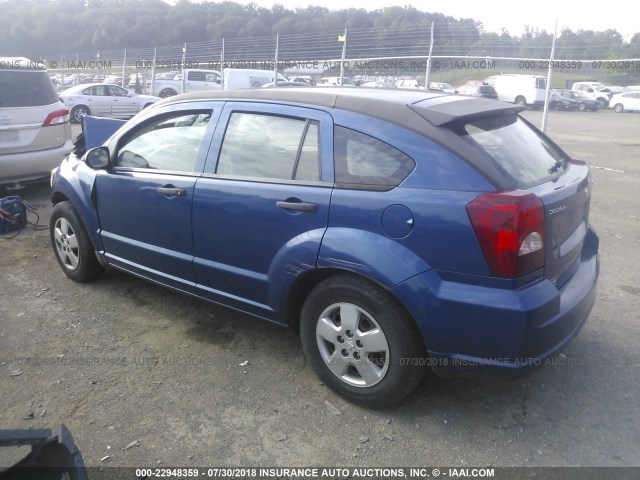 1B3HB28A49D152201 - 2009 DODGE CALIBER SE BLUE photo 3