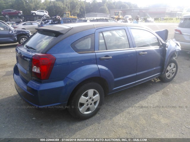 1B3HB28A49D152201 - 2009 DODGE CALIBER SE BLUE photo 4