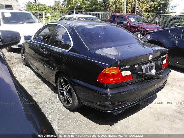 WBABN33451JW54964 - 2001 BMW 325 CI BLACK photo 3