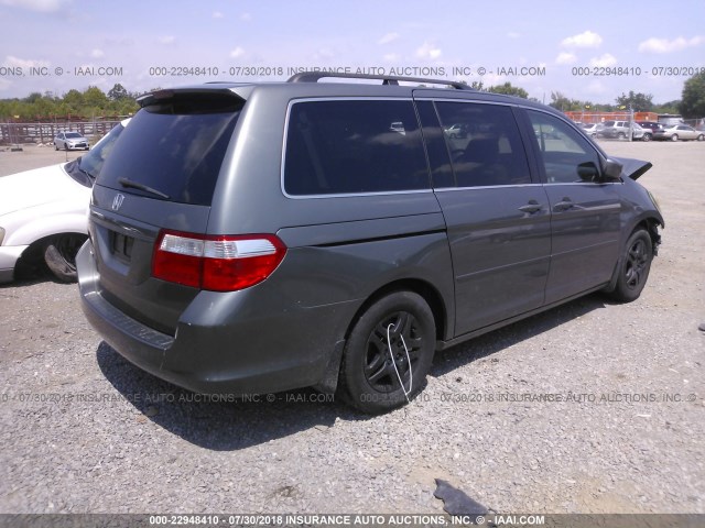 5FNRL38617B448347 - 2007 HONDA ODYSSEY EXL GRAY photo 4