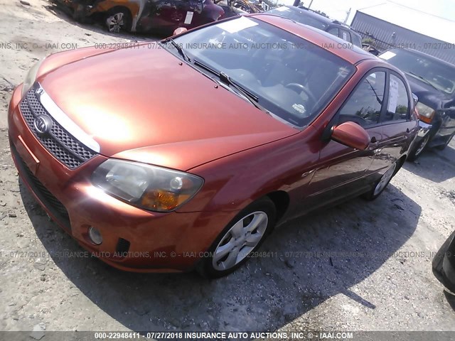 KNAFE222695026329 - 2009 KIA SPECTRA EX/LX/SX ORANGE photo 2