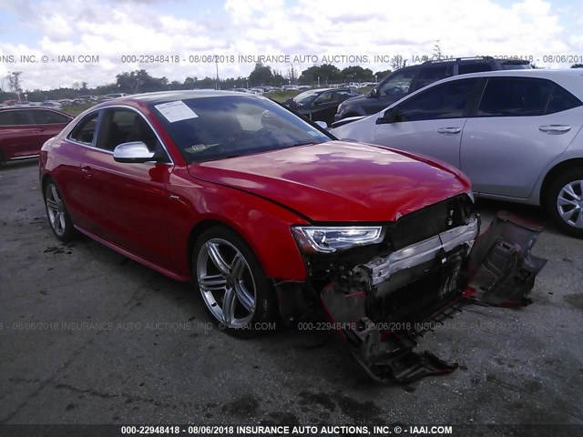 WAUCGAFR5DA043122 - 2013 AUDI S5 PREMIUM PLUS RED photo 1