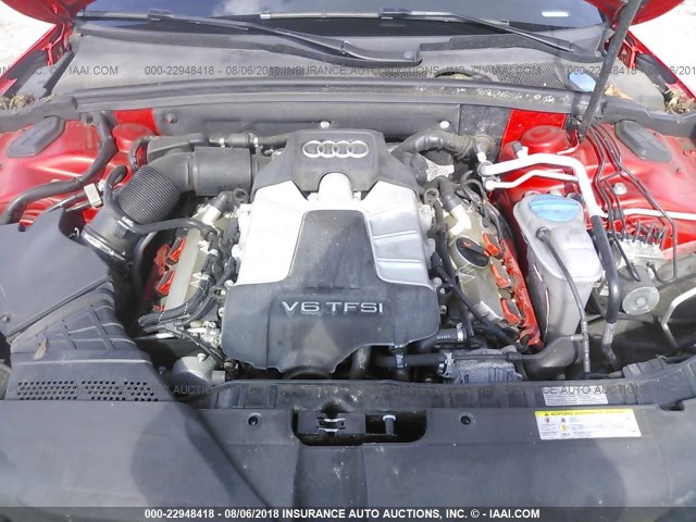 WAUCGAFR5DA043122 - 2013 AUDI S5 PREMIUM PLUS 红色 照片 10