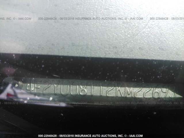 4F2YU08112KM22693 - 2002 MAZDA TRIBUTE LX/ES 黑色 照片 9