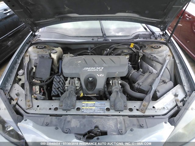 2G2WP522851280526 - 2005 PONTIAC GRAND PRIX GRAY photo 10