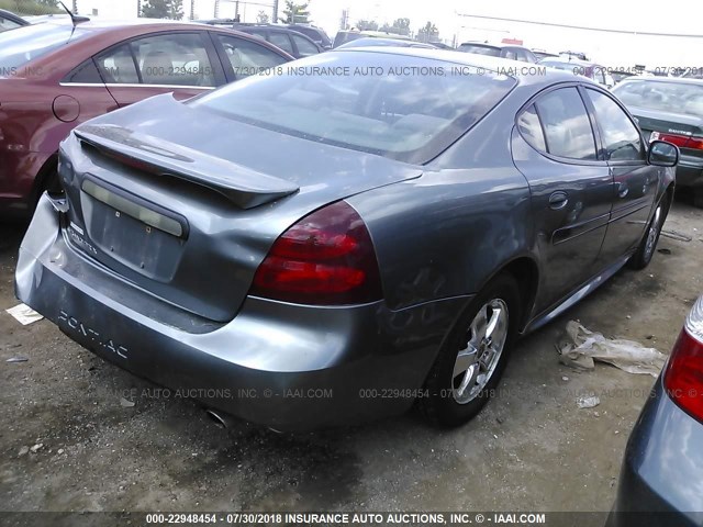 2G2WP522851280526 - 2005 PONTIAC GRAND PRIX GRAY photo 4